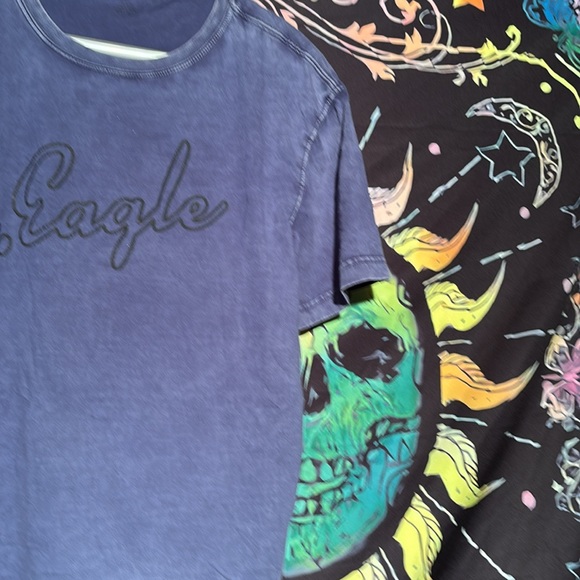 American Eagle  Royal Blue With denim Fade Size Medium - Picture 3 of 5